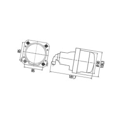 Lampa robocza okrągła H3, na d 1AL009998001 Hella 4082300250985