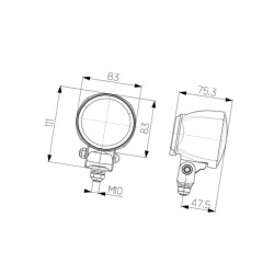 Lampa robocza okrągła H3, modu 1G0996176111 Hella 9002920128124