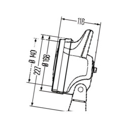 Lampa robocza okrągła H3, z wł 1G4003470001 Hella 4082300039962