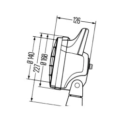 Lampa robocza okrągła H3, bez 1G4003470051 Hella 4082300039993
