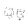 Lampa robocza kwadratowa H3, U 1GA007506081 Hella 9002920085908