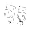 Lampa robocza kwadratowa H3, 2 1GA007506681 Hella 9002920105569