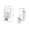 Lampa robocza kwadratowa H3, U 1GA997506631 Hella 9002920141741