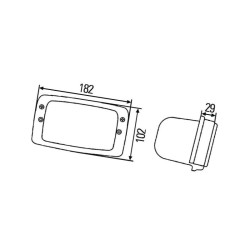 Lampa robocza prostokątna H3 H 1GB996080011 Hella 4082300097139