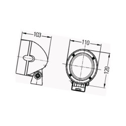 Lampa robocza okrągła H3 1GM996134167 Hella 4082300231045