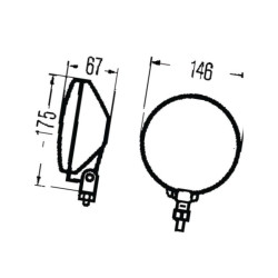 Lampa robocza okrągła H3, nieb 2XD003410301 Hella 4082300027709
