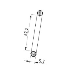 Oring 62,20x5,70mm, Shore'a 70 Inco 5700037472911