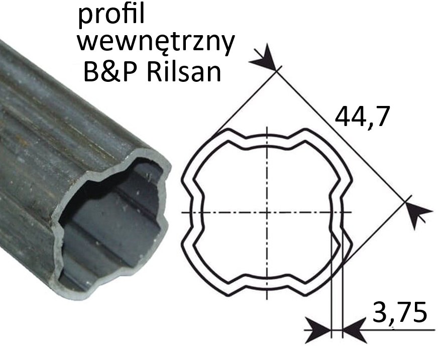 Profil wew. 4T - 44,7x3,75 4T S4 szer.