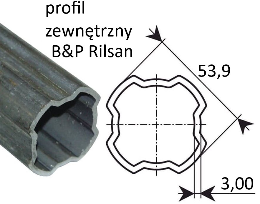 Profil zew. 4T - 53,9,4x3,00 4T S6 szer.
