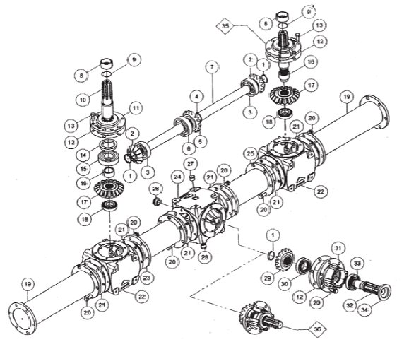 Napęd adaptera pionowego A2VS SRT8/2000