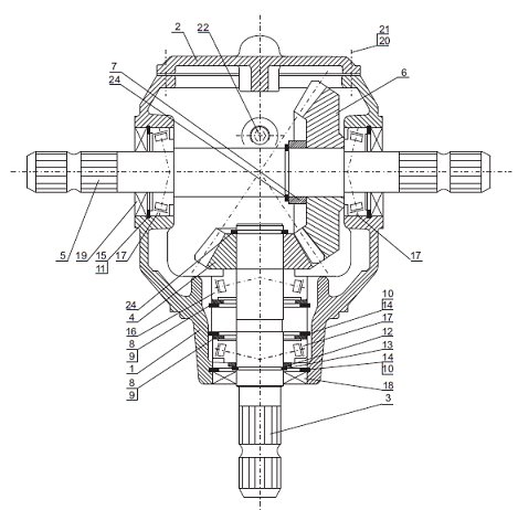 Przekładnia środkowa PK501T-1.00-01	
