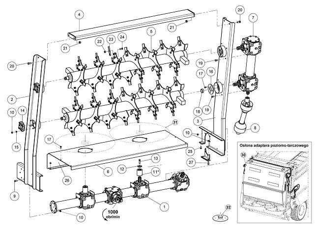Adapter poziomy SRT8/2000-COMPOST-AP