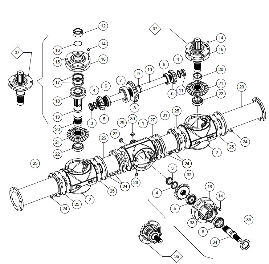 Napęd adaptera SRT22/2236 - 1000/437 CODE 22114 TYTAN 36