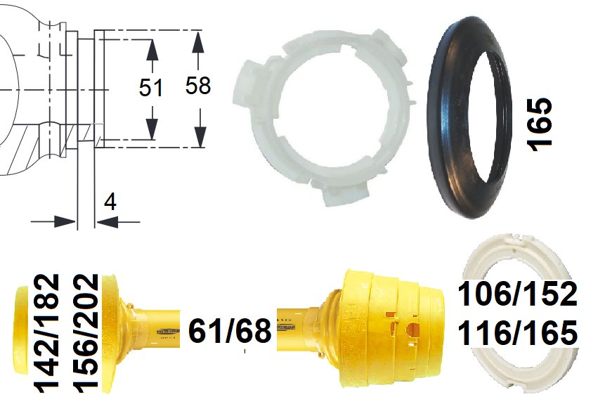 Części osłon SD15 dla W2280-2380