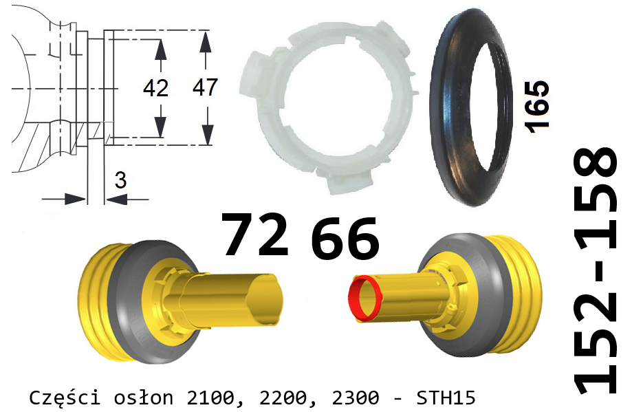 Części osłon 2100, 2200, 2300 - STH15