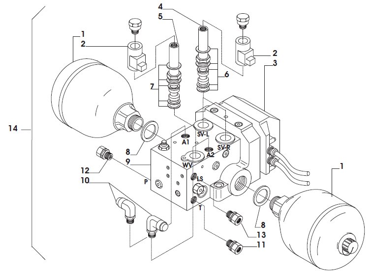Hydraulika osi Carraro 20.29SI