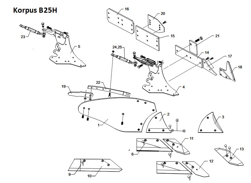 Korpus B25H - BK12, BK13