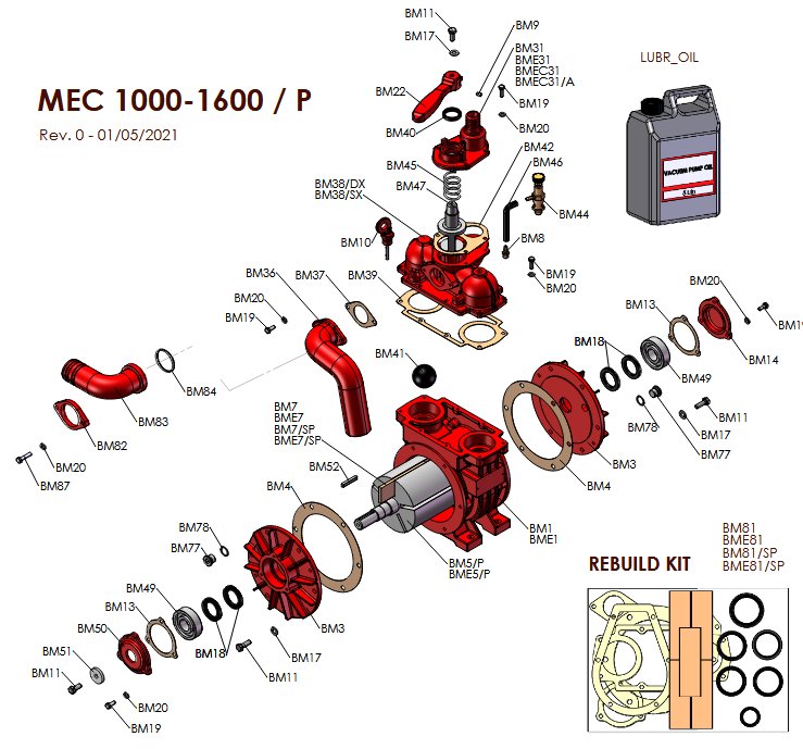 Części MEC 1000-1600 / P