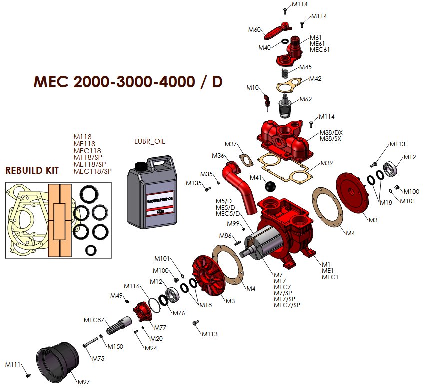 Części MEC 2000-3000-4000 / D