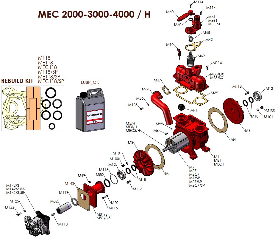Części MEC 2000-3000-4000 / H