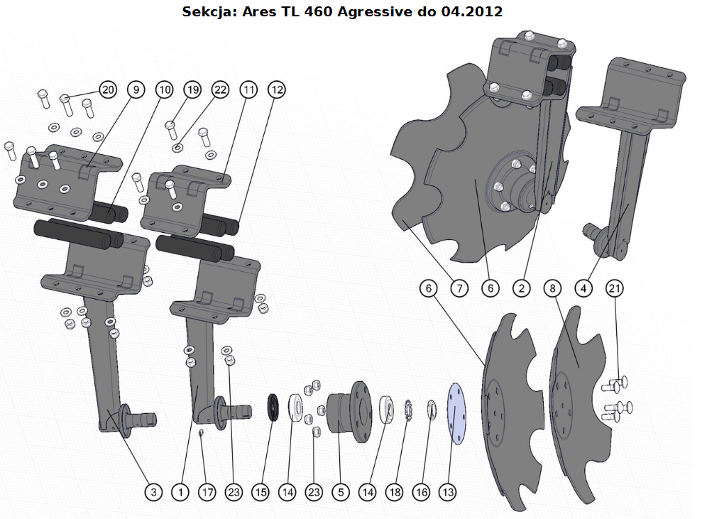Talerz brony 460 5x116 Agressive Ares TL do 04.2012