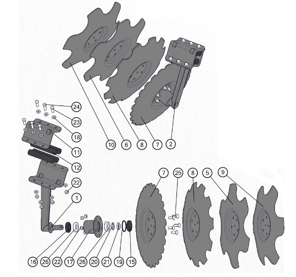 Talerz brony 560 5x116 bezobsługowa Ares T 3m, 3,5m 4m 4,5m H, 6m H, 7,5m H