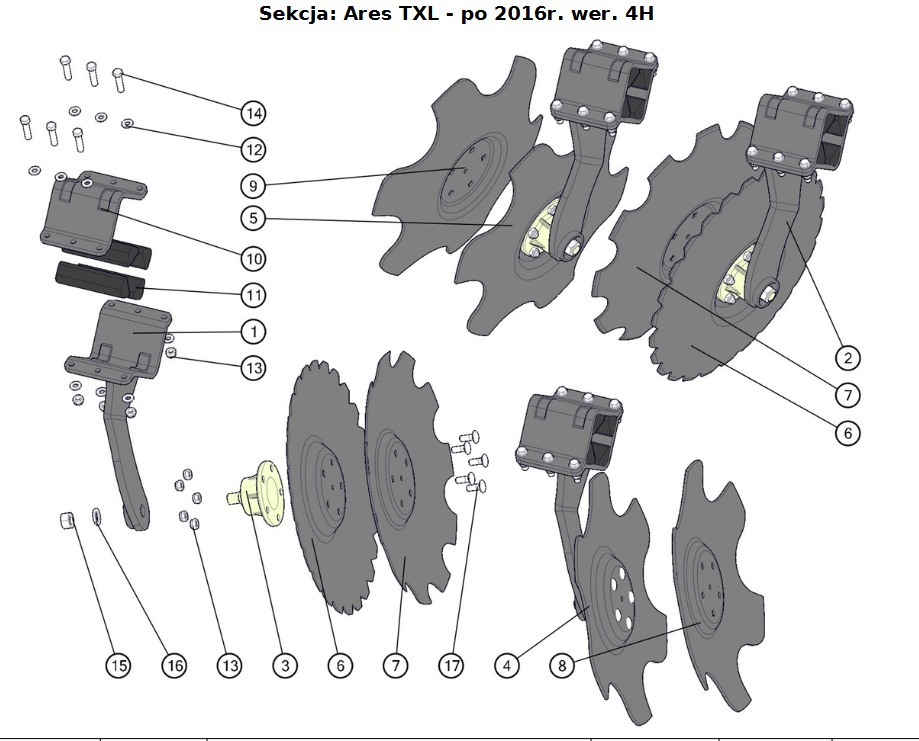 Talerz brony 560 5x116 bezobsługowe T XL po 2016 4H