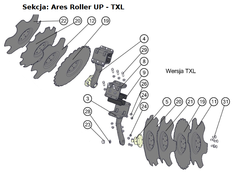 Talerz brony 560 5x116 compact Ares Roller UP - TXL
