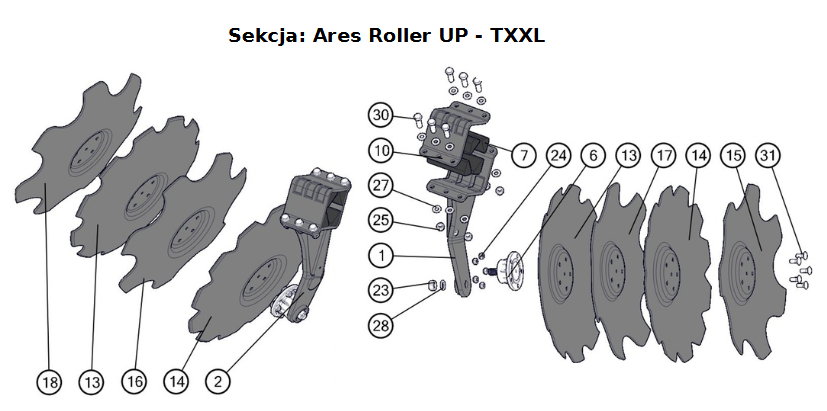 Talerz brony 660 5x116 compact Ares Roller UP - TXXL