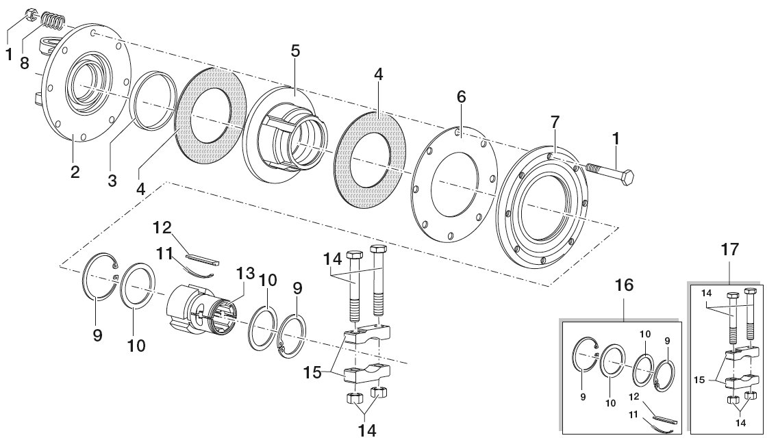 Części sprzęgła rf4/rf5 typ włoski standard 27x74,6- t40/v40/e40 sprzęgła i inne sprzęgła cierne kierunkowe