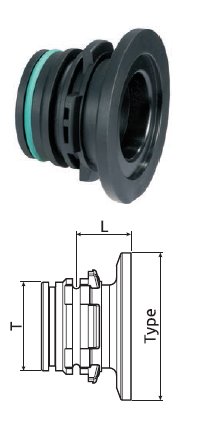 Adapter kołnierzowy męski złącza zaciskowego