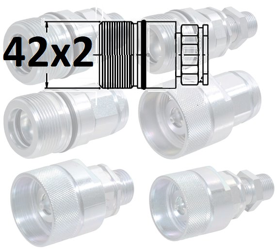 Z gwintem M42x2 rozmiar 16 -3/4"