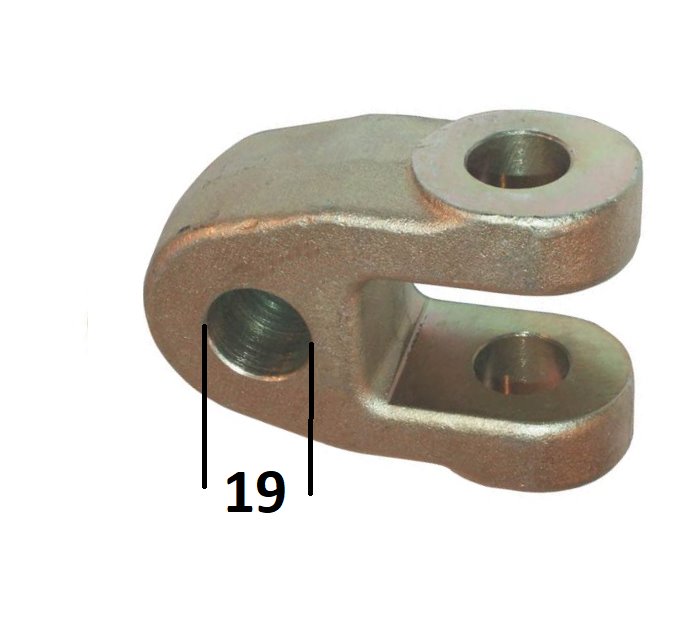 Przegub z otworem 19mm