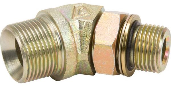 Elementy hydrauliki - przyłącza kątowe 45° BSP-BSP
