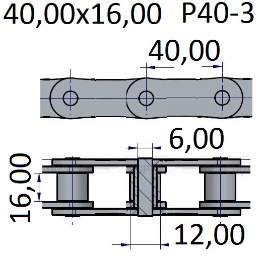 Łańcuchy 40.00x16.00 -P40-3