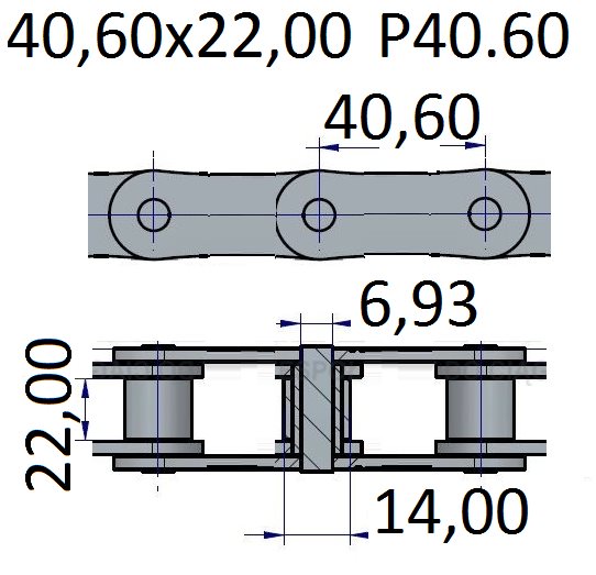 Łańcuchy 40.60x22.00 -P40.60