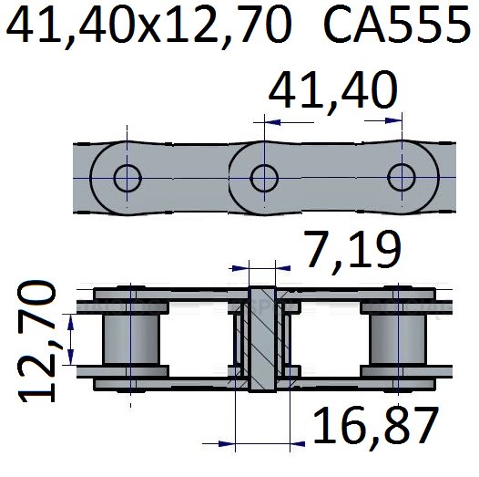 Łańcuchy 41.40x12.70 -CA555