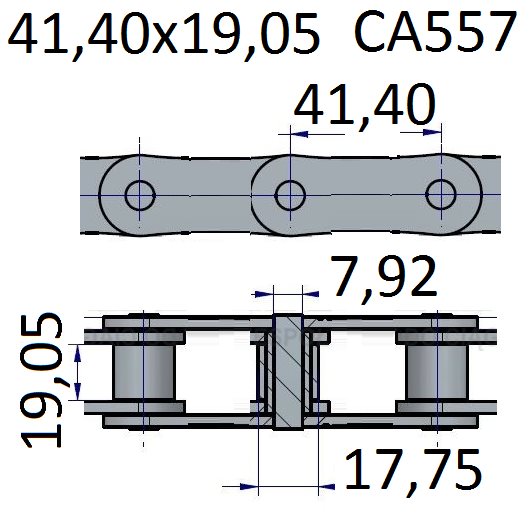 Łańcuchy 41.40x19.05 -CA557