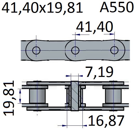 Łańcuchy 41.40x19.81 -A550
