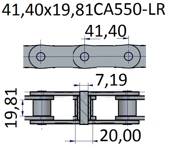 Łańcuchy 41.40x19.81 -CA550-LR