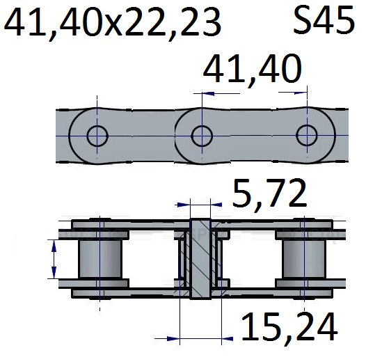 Łańcuchy 41.40x22.23 -S45