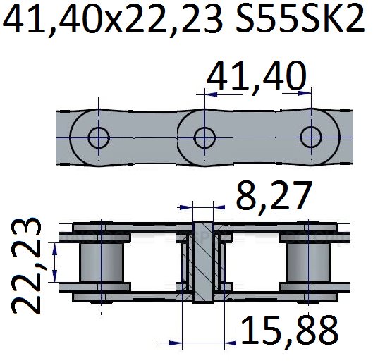 Łańcuchy 41.40x22.23 -S55SK2