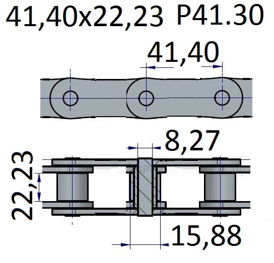 Łańcuchy 41.40x22.23 -P41.30