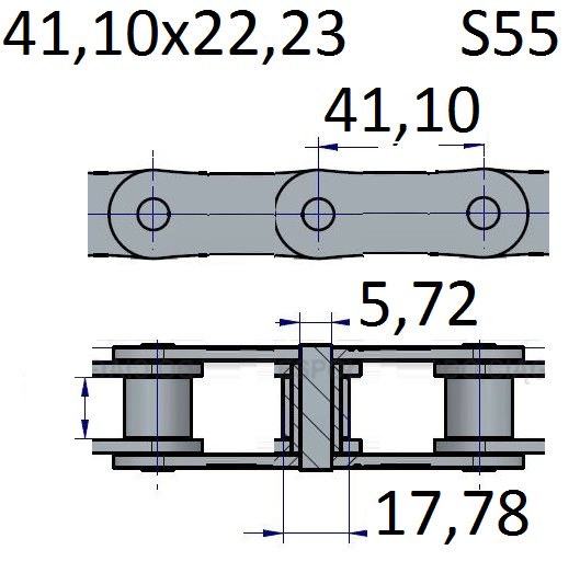 Łańcuchy 41.40x22.23 -S55