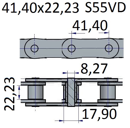 Łańcuchy 41.40x22.23 -S55VD
