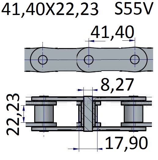 Łańcuchy 41.40x22.23 -S55V
