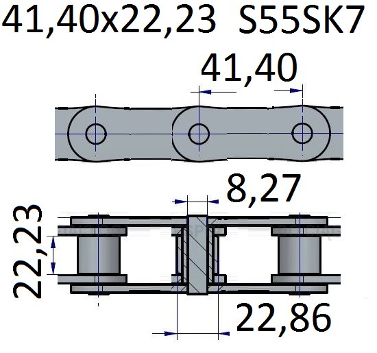 Łańcuchy 41.40x22.23 -S55SK7