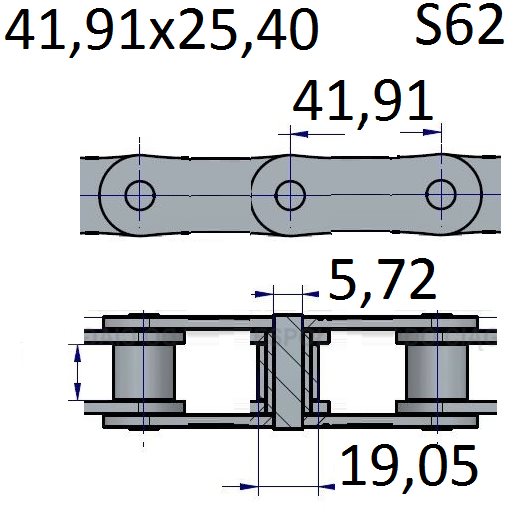 Łańcuchy 41.91x25.40 -S62
