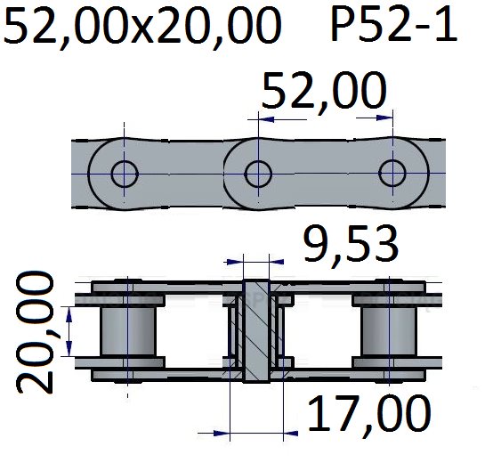 Łańcuchy 52.00x20.00 -P52-1