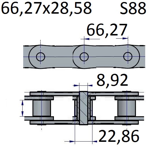 Łańcuchy 66.27x28.58 -S88